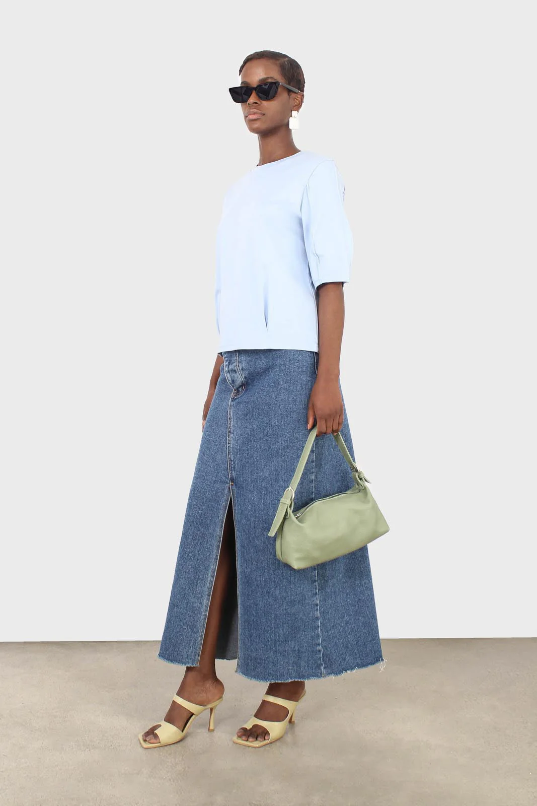 Baby blue sharp seamed tee - Image 4