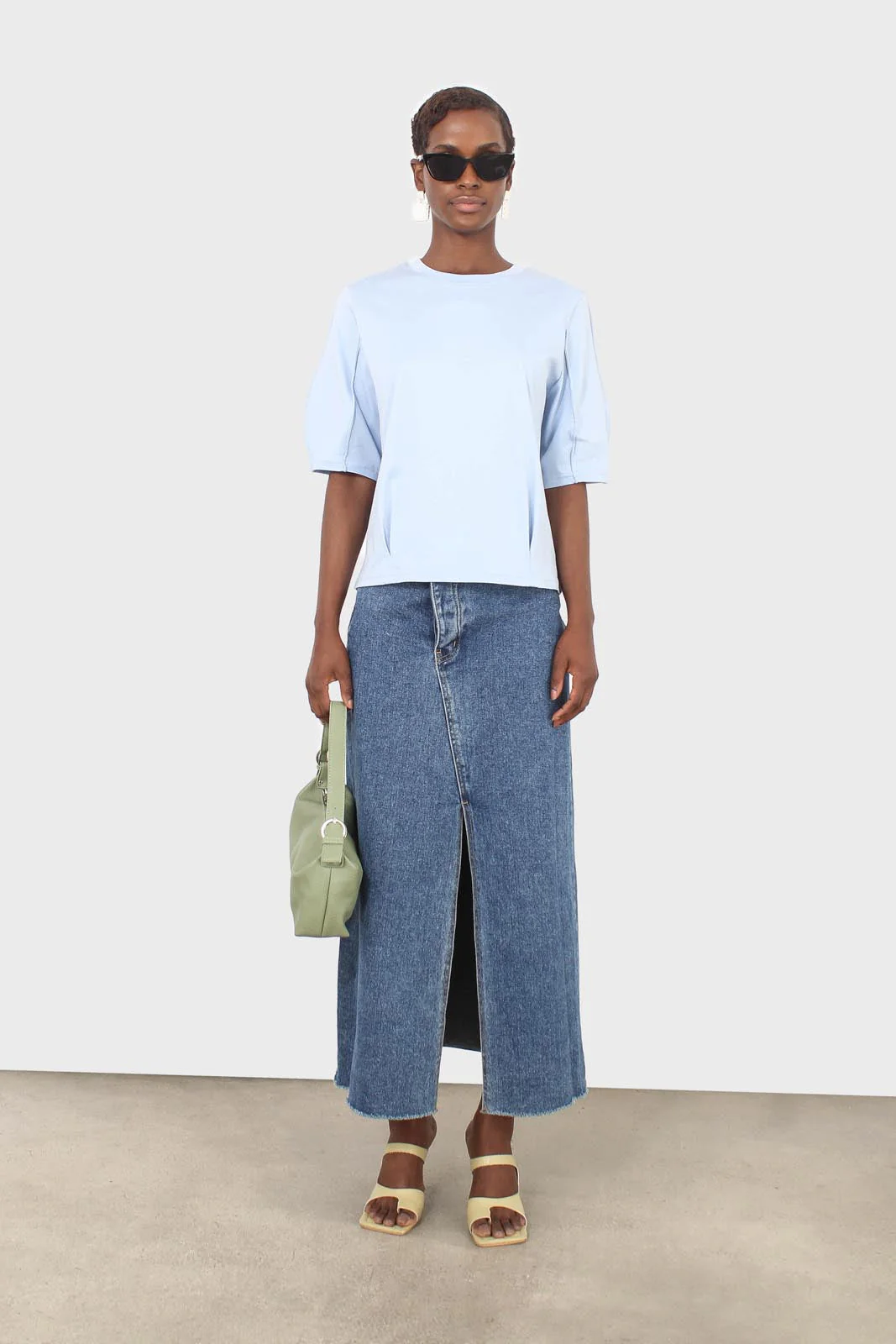 Baby blue sharp seamed tee - Image 5