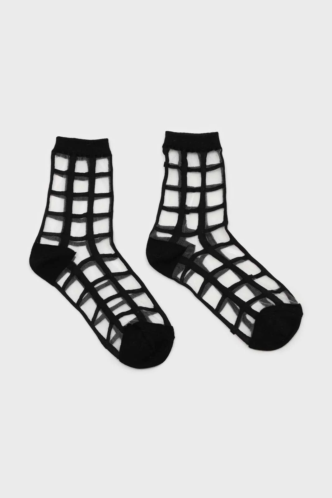 Black sheer grid socks - Image 4