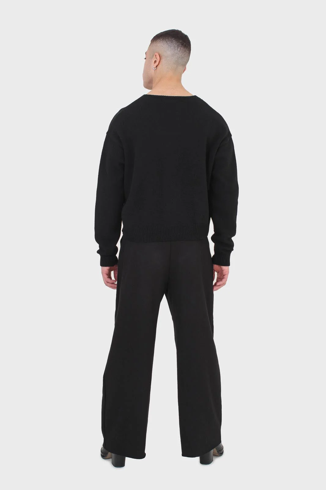 Black smart sweatpant trousers - Image 3