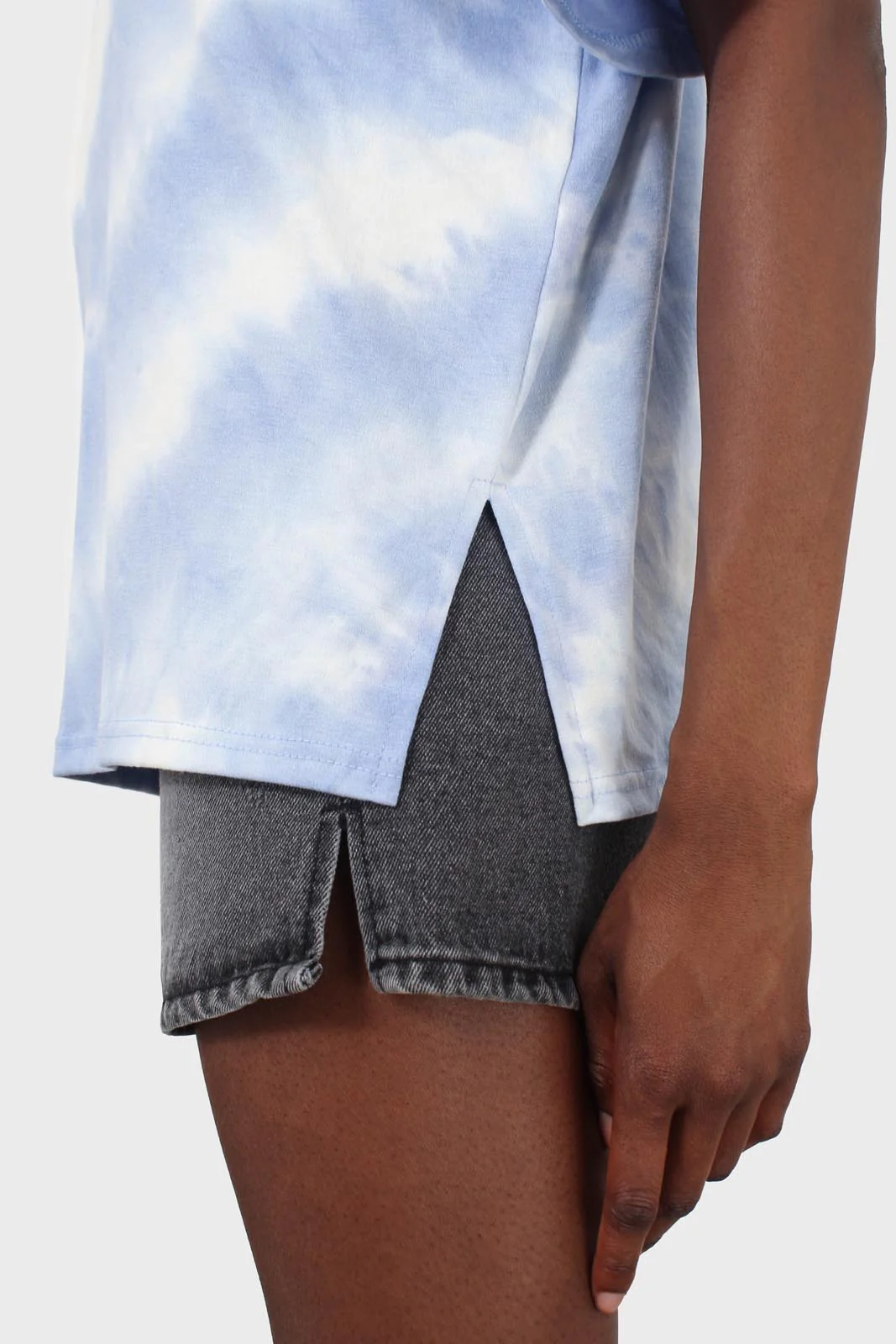 Blue and white tie dye t-shirt - Image 5