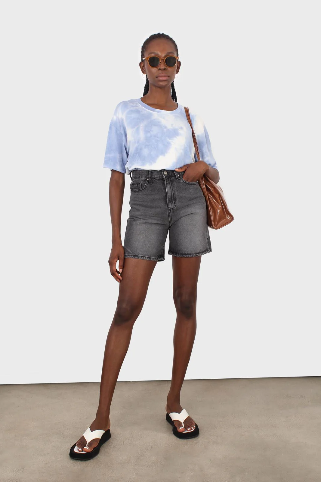 Blue and white tie dye t-shirt - Image 7