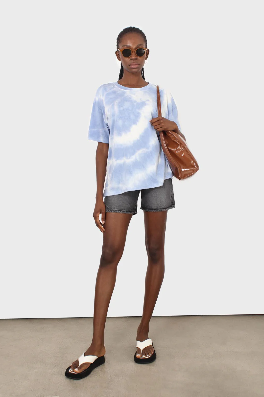 Blue and white tie dye t-shirt - Image 8