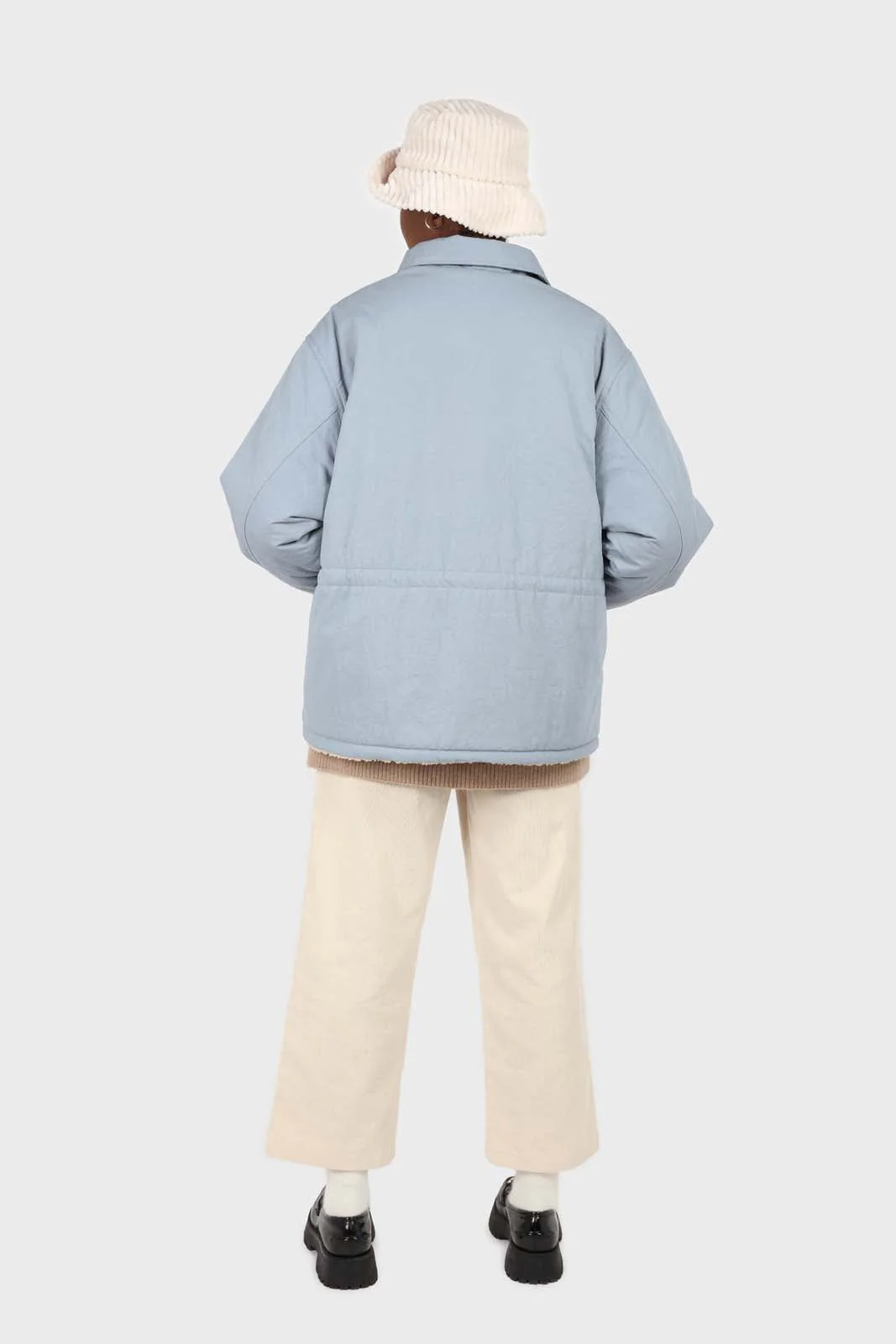 Blue teddy lined cinch back parka - Image 7