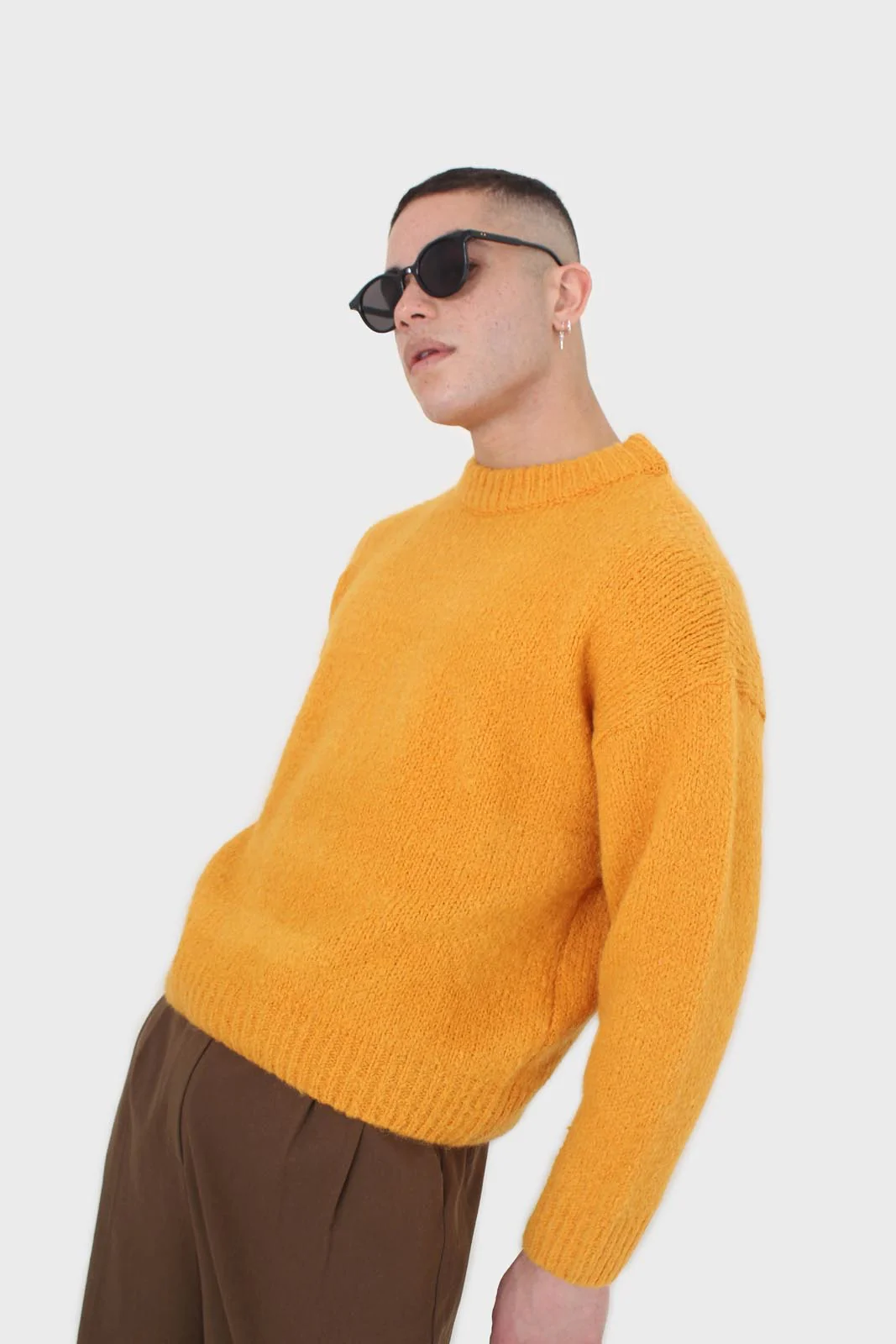 Bright orange oversized crew neck jumper - Image 7