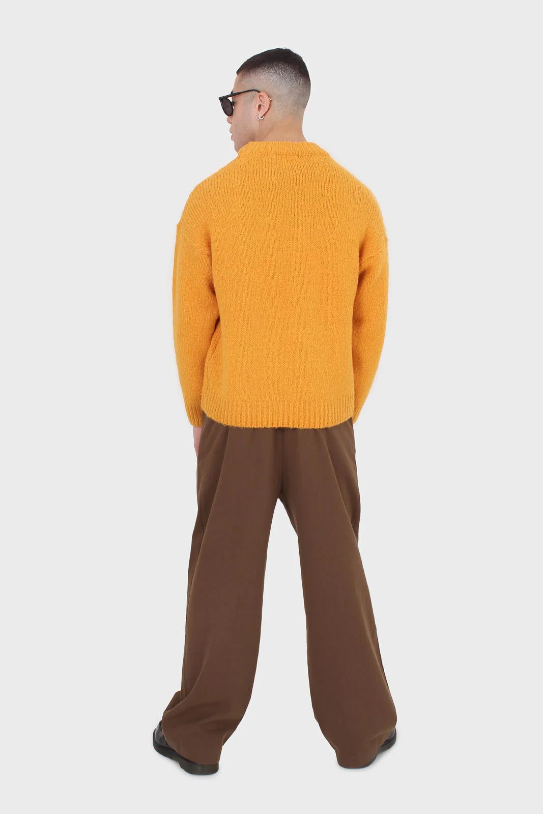 Bright orange oversized crew neck jumper - Image 8