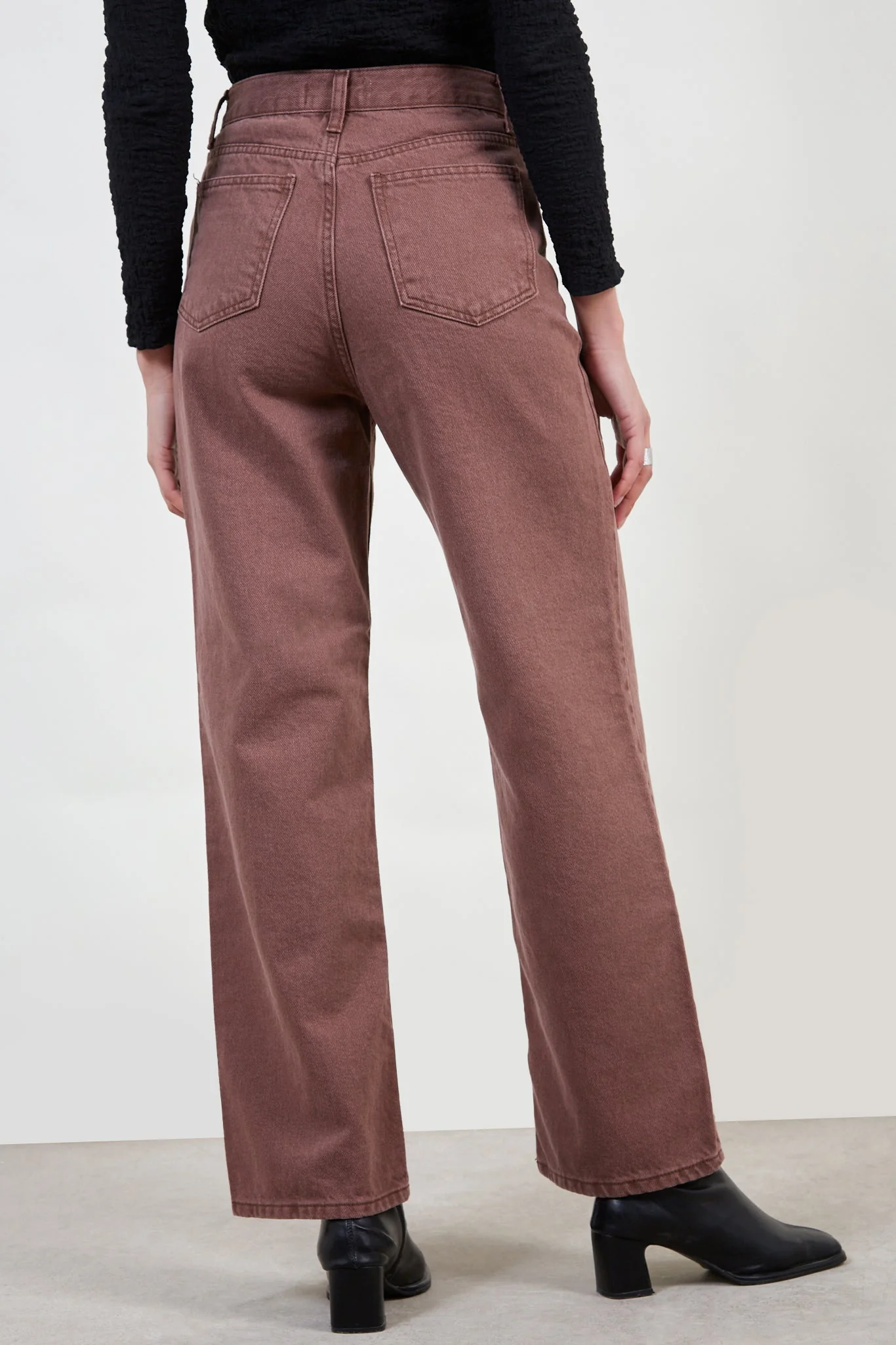 Brown straight leg jeans - Image 3