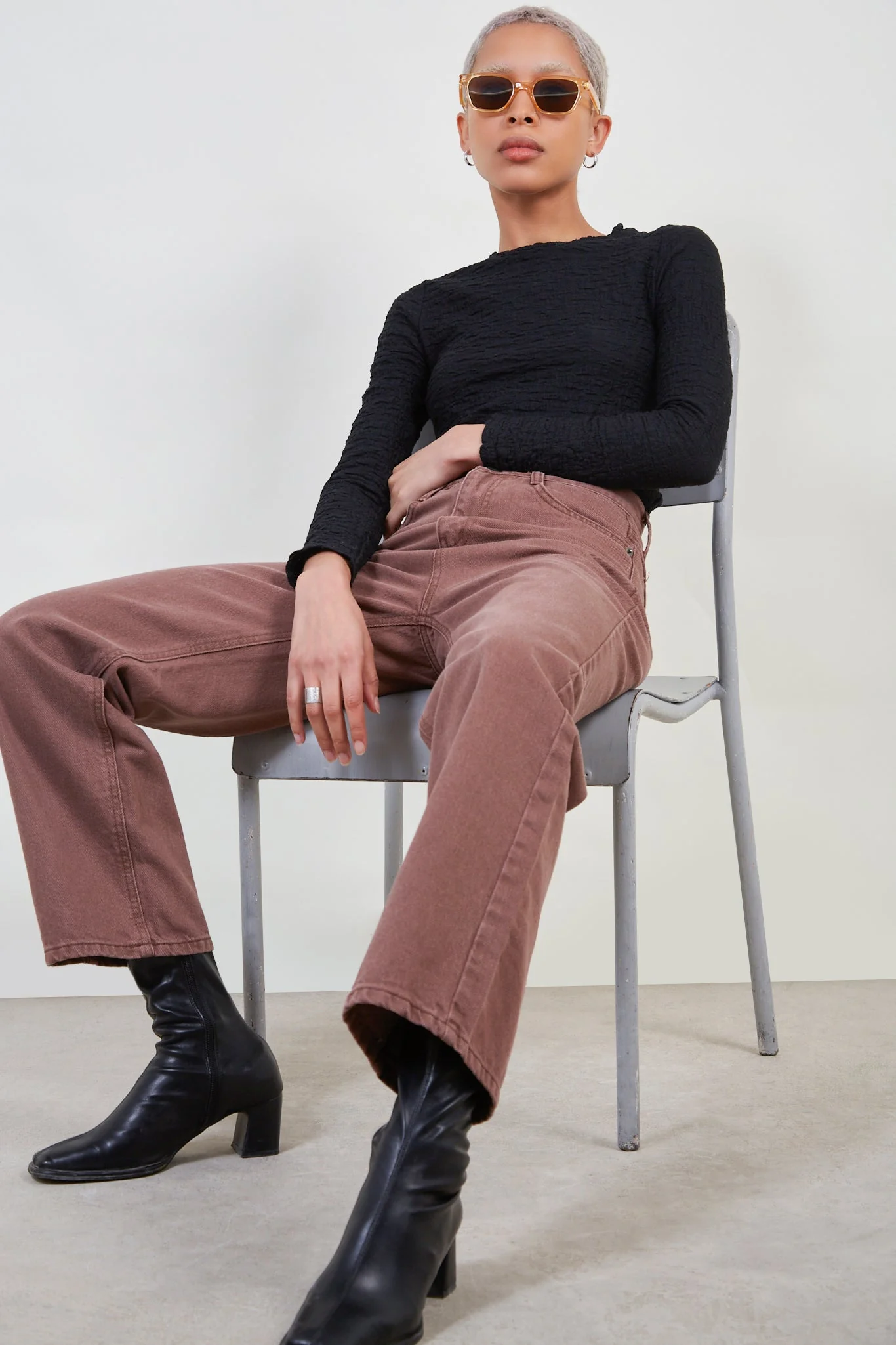 Brown straight leg jeans - Image 5