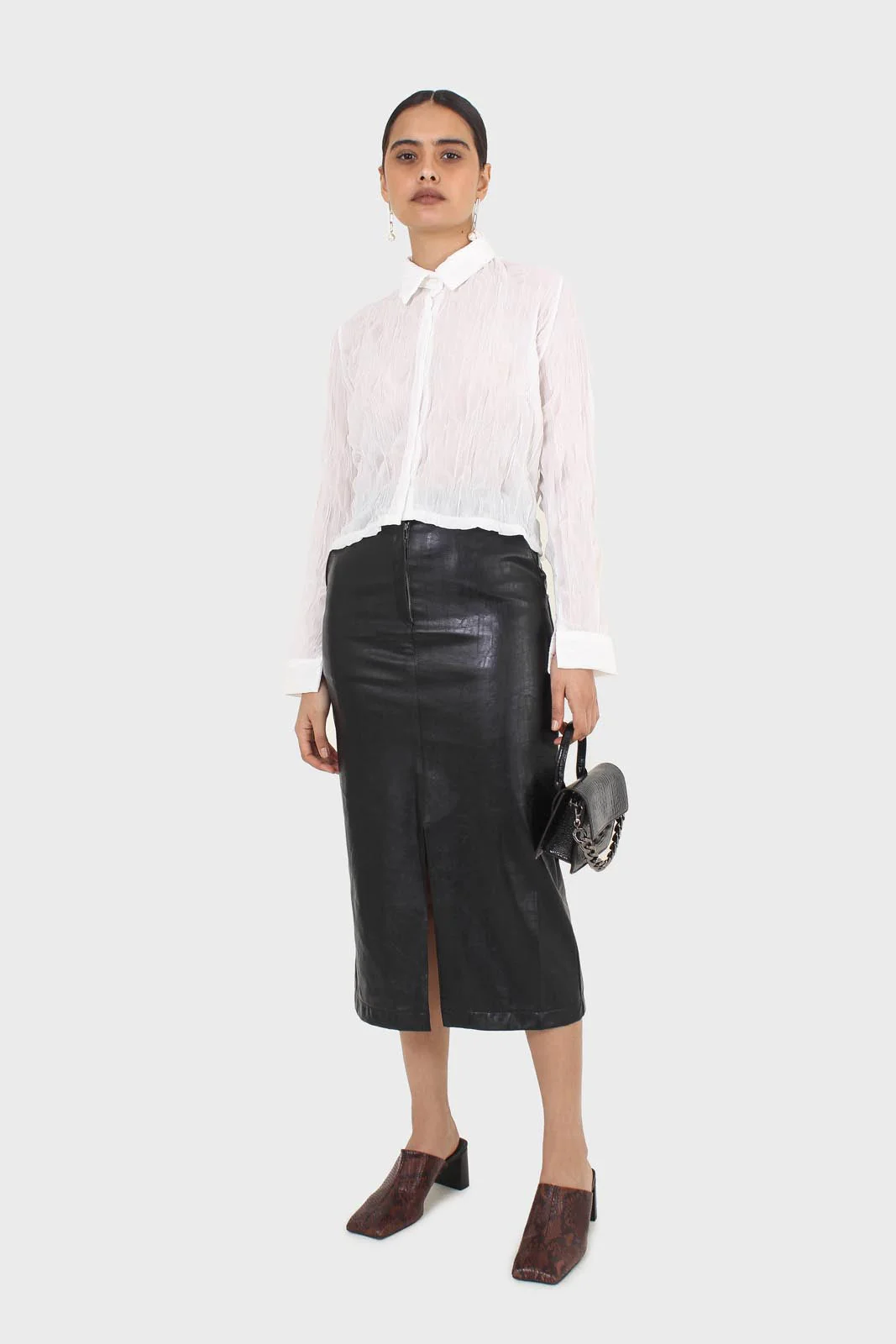 Ivory wrinkle button up blouse - Image 7