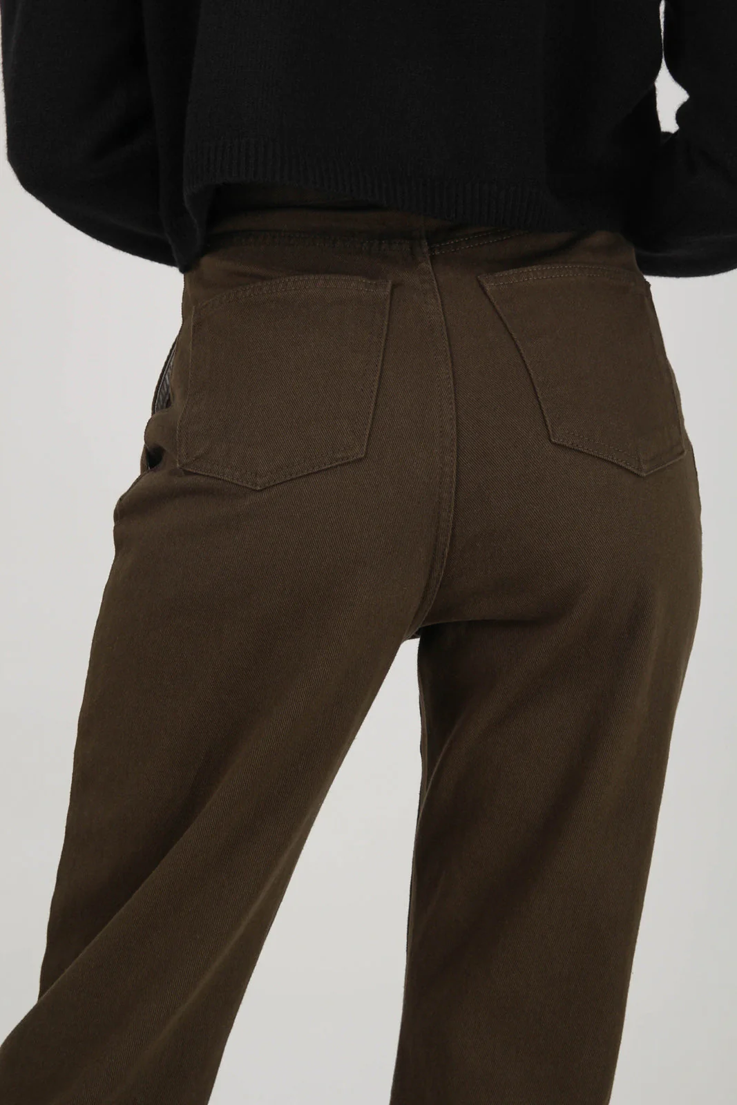 Khaki pleated loose fit jeans - 567 - Image 6