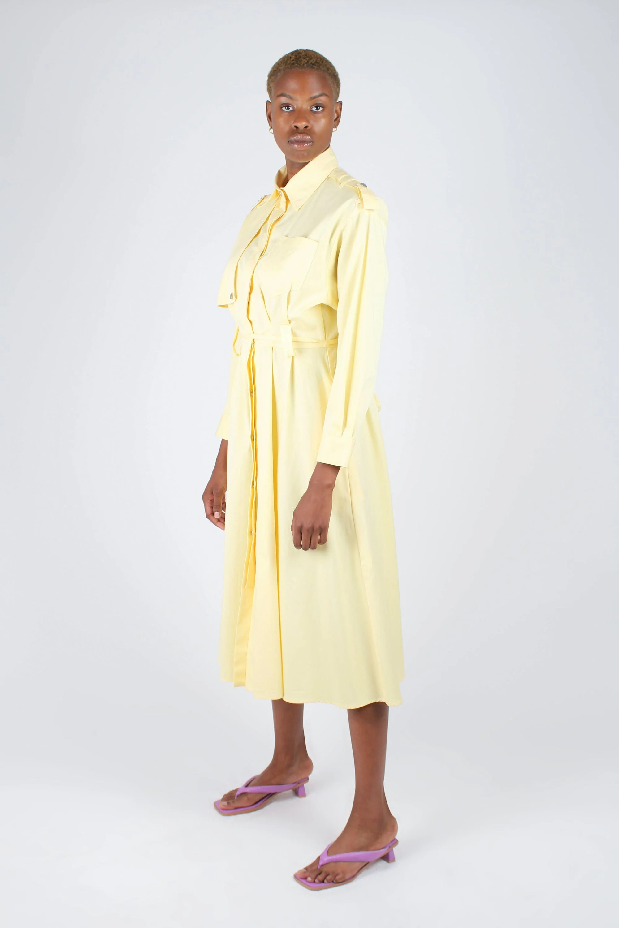 Lemon button front utility maxi dress - Image 13