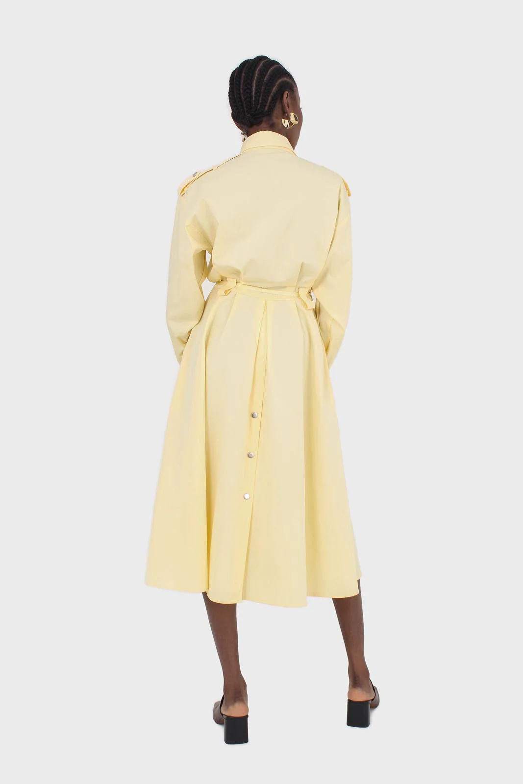 Lemon button front utility maxi dress - Image 3