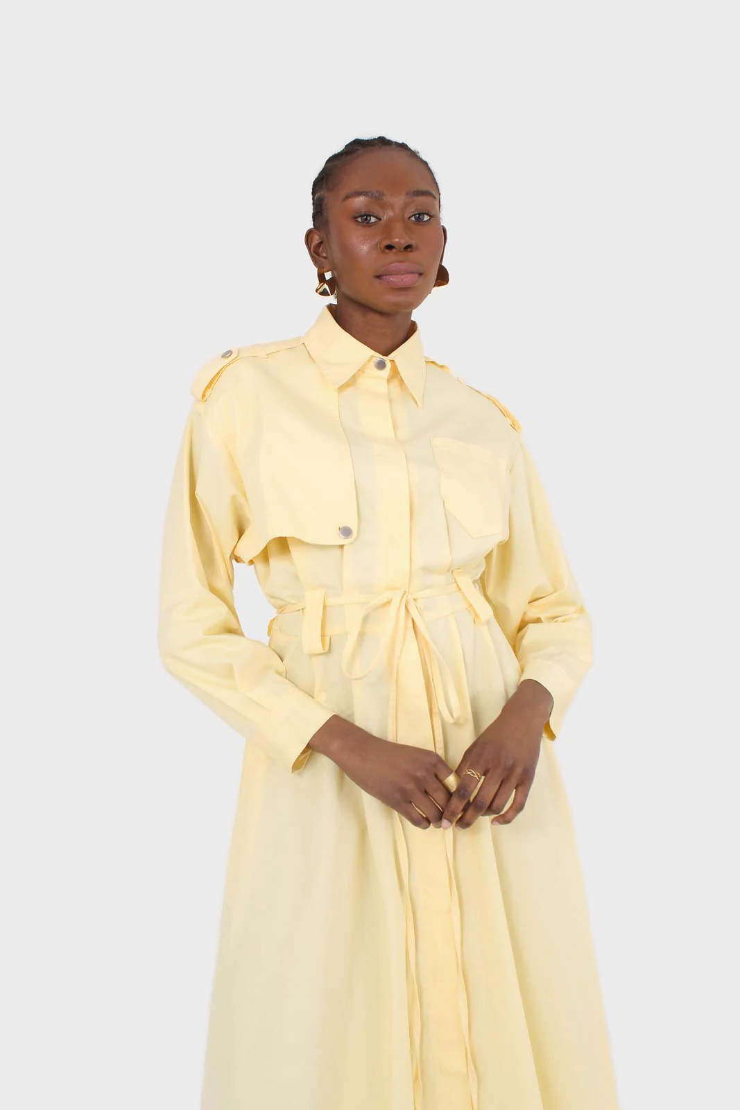 Lemon button front utility maxi dress - Image 7