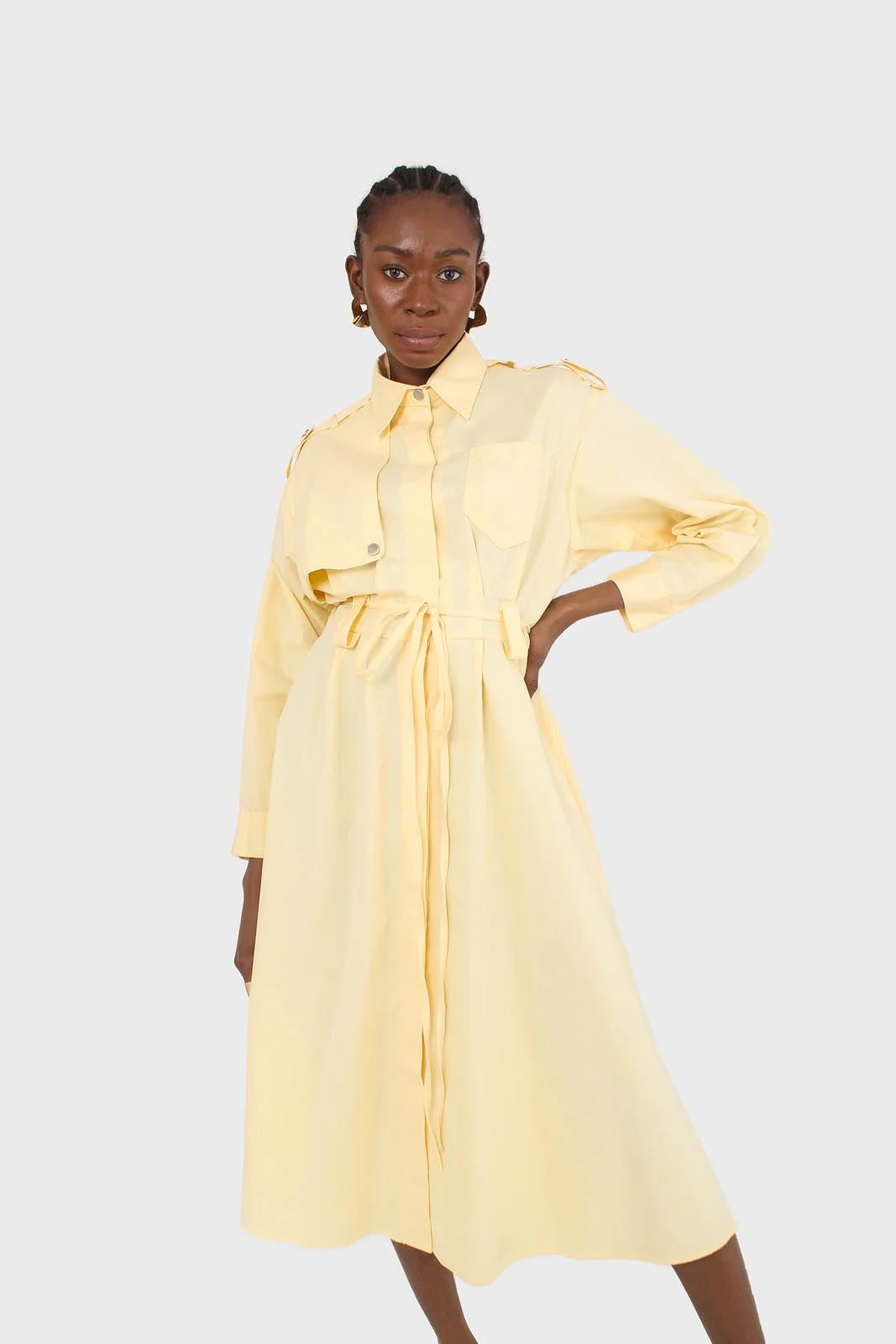 Lemon button front utility maxi dress - Image 8