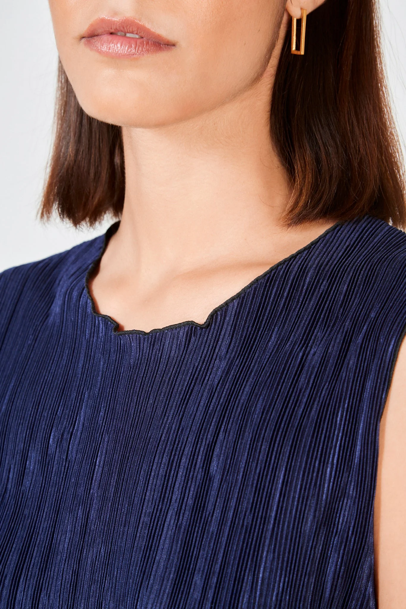 Navy ribbed tank - Image 4
