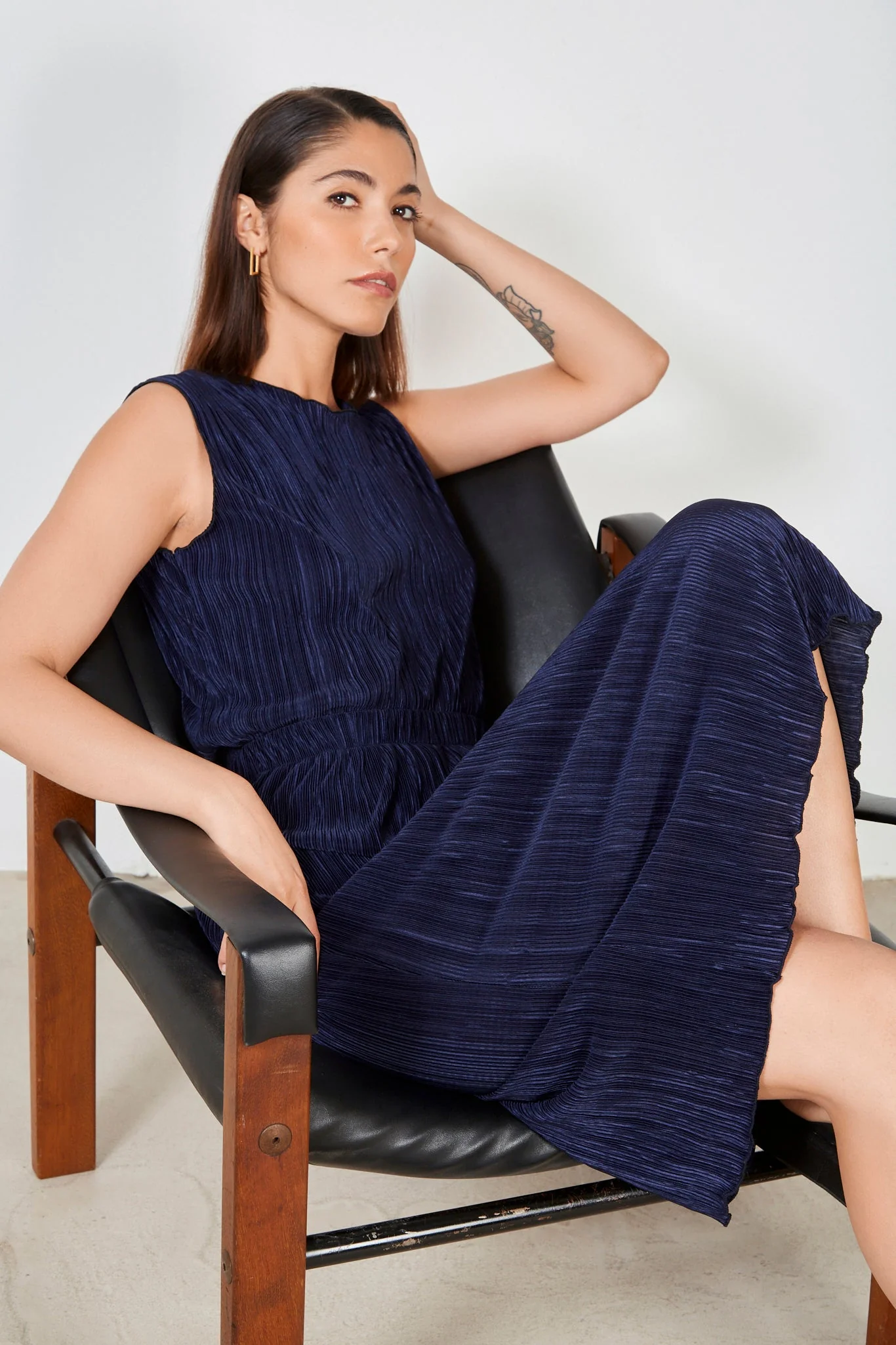 Navy ribbed tank - Image 5