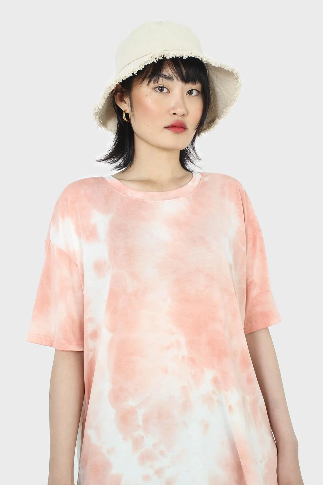 Oatmeal frayed edge bucket hat - Image 4