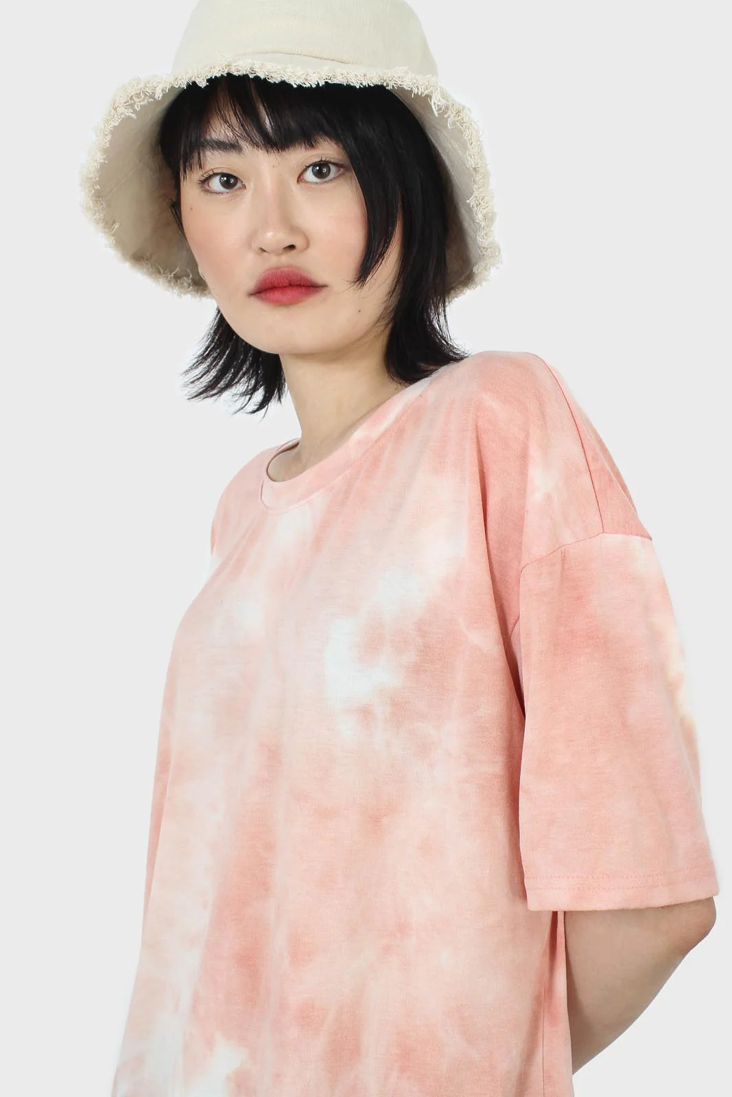 Oatmeal frayed edge bucket hat - Image 6