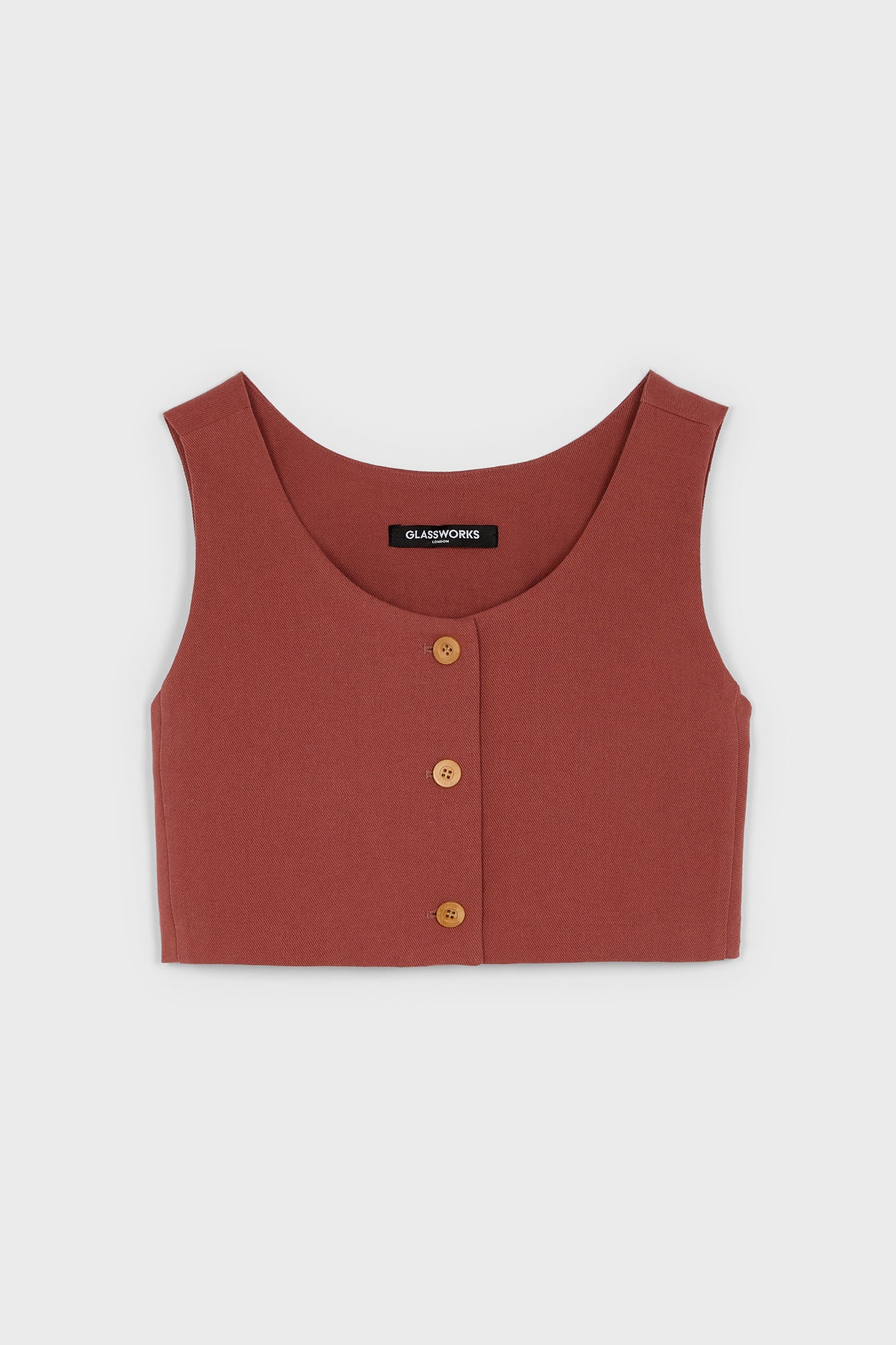 Rust red button up tank - Image 6