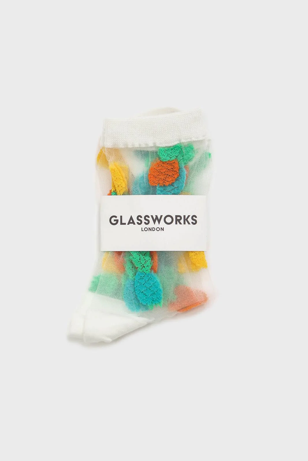 Tropical pineapple sheer socks - Image 4