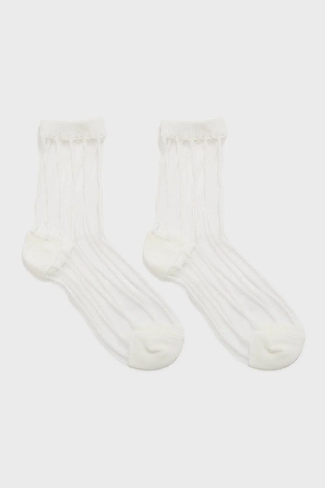 White sheer referee stripe socks - Image 4