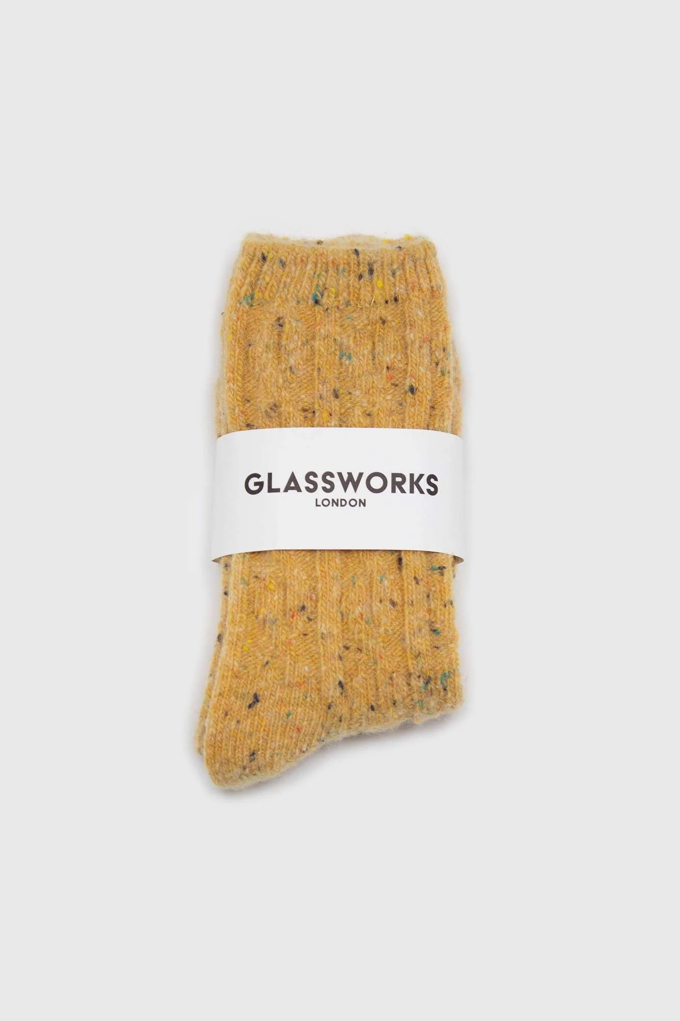 Yellow rainbow fleck thick socks - Image 3
