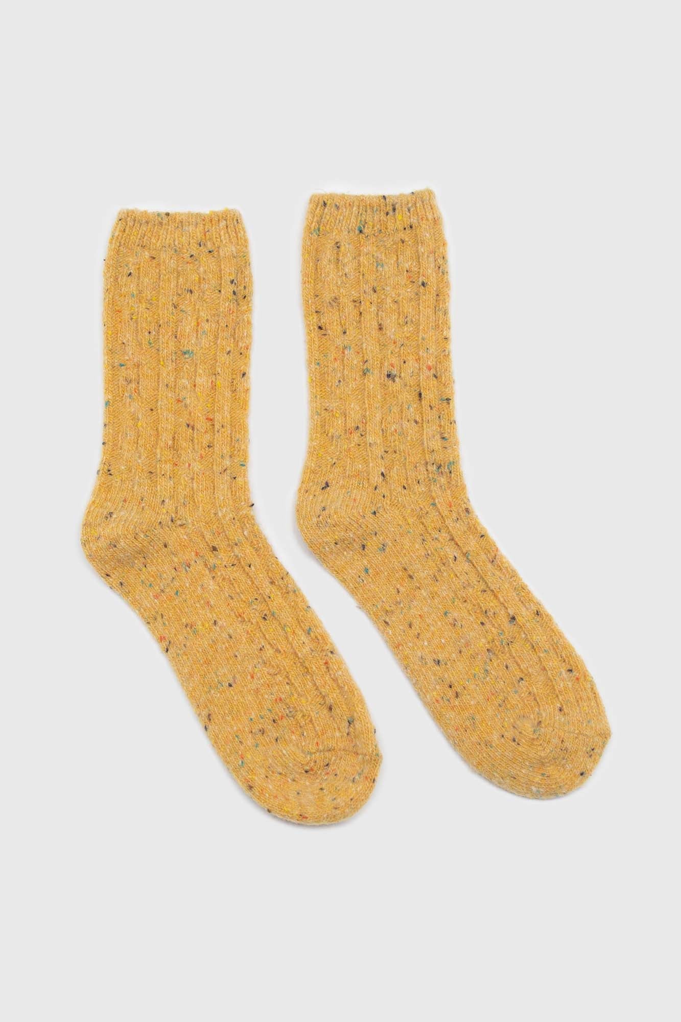 Yellow rainbow fleck thick socks - Image 4